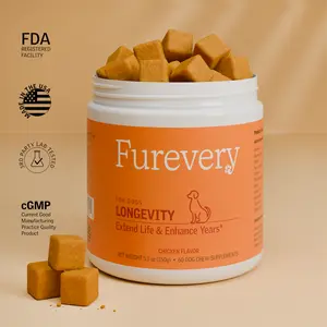 Furevery 11-in-1 Dog Multivitamin Soft Chews - Senior Dog Health & Immunity Support - Heart, Joints, Energy & Coat - 60ct
