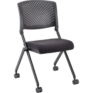 Lorell  Nesting Folding Chair, Black