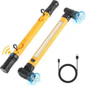 3000LM Magnetic LED Work Light Bar, 5200mAh Rechargeable Camping Lamp Cordless Hood Light, 3 Color Modes and 360 Degree Adjustable Can Attached to Any Metal Portable Light for Car Repair Inspection Garage Workshop Emergency and Mechanic, Lighting 10h Max