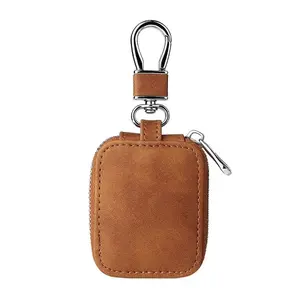 Stylish Solid Color Hook-Style Earphone Case, Universal Leather Case for AirPods 1/2/3/Pro, Dustproof & Waterproof & Anti-scratch Travel Wireless Earbuds Bag, Audio & Video Accessories