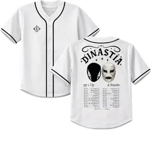 Dinastia Tour Luchador Dateback, Trendy Unisex Streetwear Sports Shirt, Breathable Button Down Casual Team Uniform Top for Men Women