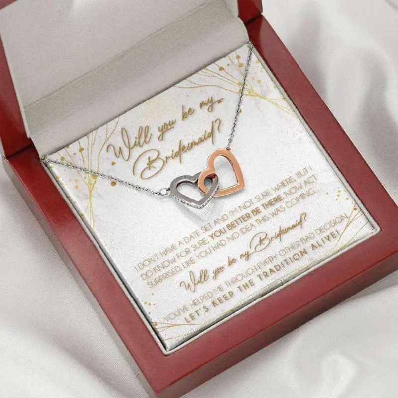 Friend Necklace, Bridesmaid Proposal Necklace Gifts, Will You Be My Bridesmaid, Bridesmaid Wedding Gift 603, Friendship necklace, matching sets, BFF gifts, meaningful jewelry, best friend forever