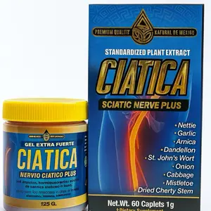 Ciatica Sciatica Nerve Plus 1g 60 Tablets and Ciatica Ointment 125g Viral Combo with Nettle Garlic Arnica Dandelion St John's Wort Onion Cabbage