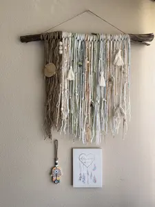 Khipu Boho textile wall hanging decorative