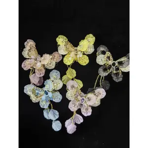 469-473 2PCS Luxury Crystal Butterfly Charms | Handmade Colorful Butterfly Pendants for DIY Accessories