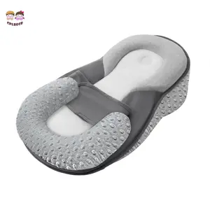 Baby Lounger Soft Fabric Elevated Infant Nest Comfortable Newborn Bed for Co Sleeping in Bed or Reflux Relief portable design bedpan Floral Print Foldable Baby Bed newborn baby