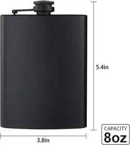 Custom Laser Engraved 8oz Flask Container Bottles