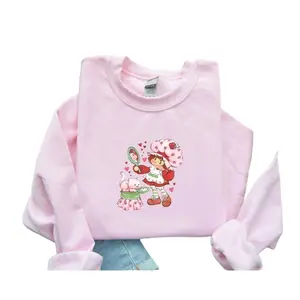 Vintage strawberry shirt, shortcakes merch, girly sweatshirt, gifts for her, strawberry shortcake sweater