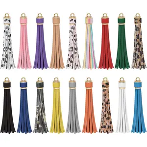 18 Pieces Faux Tassel Keychain Tassels Artificial Tassel Bulk 3.9 inch Tassels for Craft (Mixed Color)