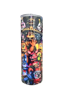 Five Nights and Friends - 20oz oz 20 oz. 20oz. - Skinny Straight Sublimation Tumbler - Amy's Tumbler Junkies - Your Favorite Tumbler Shop!