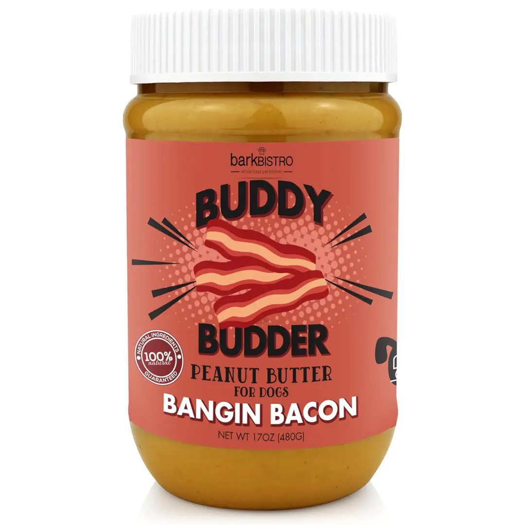 Bark Bistro Bangin' Bacon Buddy Budder — 100% Natural Dog Peanut Butter, 17 oz