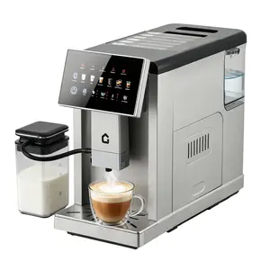 Coffee Maker, Upgraded Automatic Espresso Machine, One-Touch Brewer Built-in Grinder & Milk Frother, 6 Recipes 1.5L Water Tank Self-Cleaning, 120V Home Office Coffee Machine