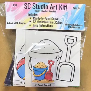 Toddler Painting Kits, Portable Summer Coloring Supplies for Relaxation, Interactive DIY Crafts ages 3-6