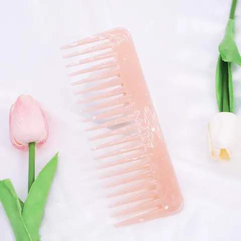 Marble Pattern Big Haircare Wide Tooth Comb, Hairdressing Comb, Anti-static Detangler Brush, Hair Grooming Brush for Women, Professional Heatless Styling Tools, Valentine's Day Gift, Detangling Hair Brush