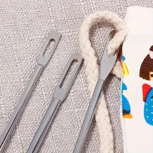 3pcs Elastic Waistband Threader Set - Easy Thread Drawstring Tool For Sewing, Knitting & Crafts, Durable Metal Construction, Silvery Gray, Sewing Tools, Sewing Supplies Crafts