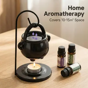 Creative Iron Frame Hook Diffuser, Magic Incense Burner, Compatible with Tea Candles and Wax Discs, Home Fragrance, Home Decor, Meditation, Yoga, Witchcraft Rituals, Room Fragrance