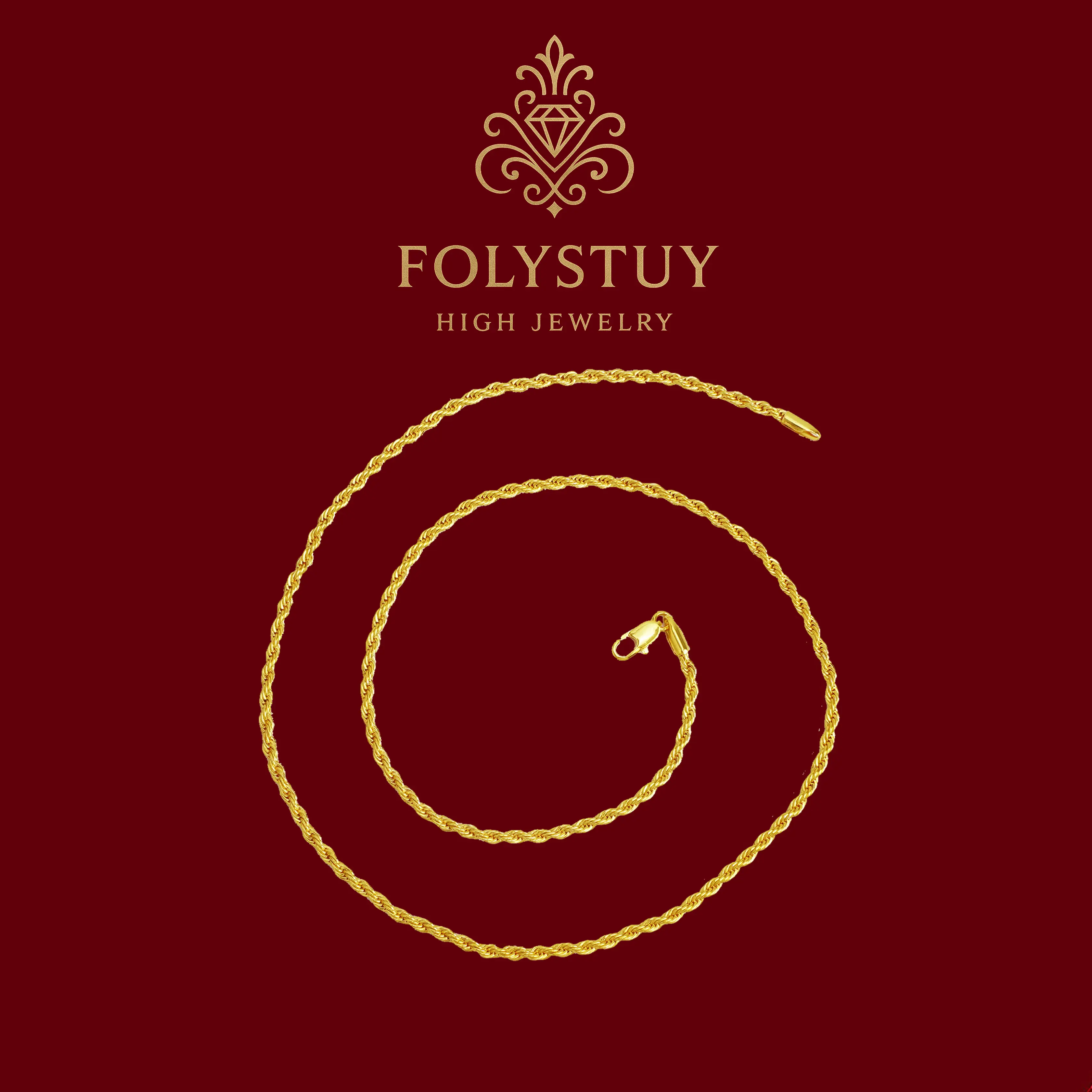 Christmas[FOLYSTUY] Handcrafted exquisite twist necklaces with lobster buttons, available in 3mm and 4mm twist widths, and lengths ranging from 19 inches to 28 inches.  Options include Y109, Y110, Y111, and Y156