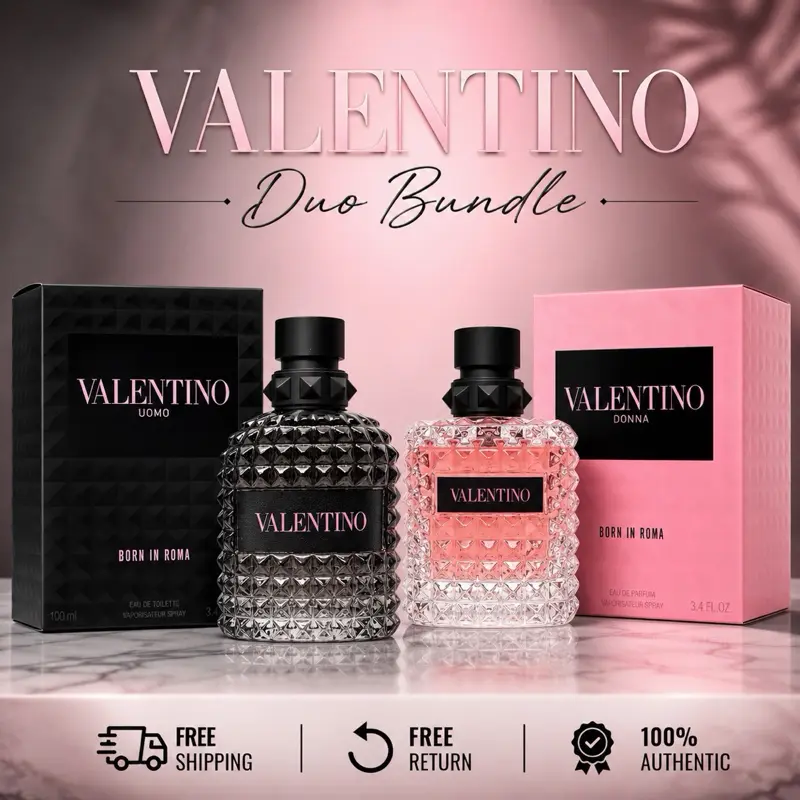 Valentino Born In Roma Men's EDT 100 ML Perfume Spray, Valentino Born In Roma Women's EDP 100 ML Perfume Spray
