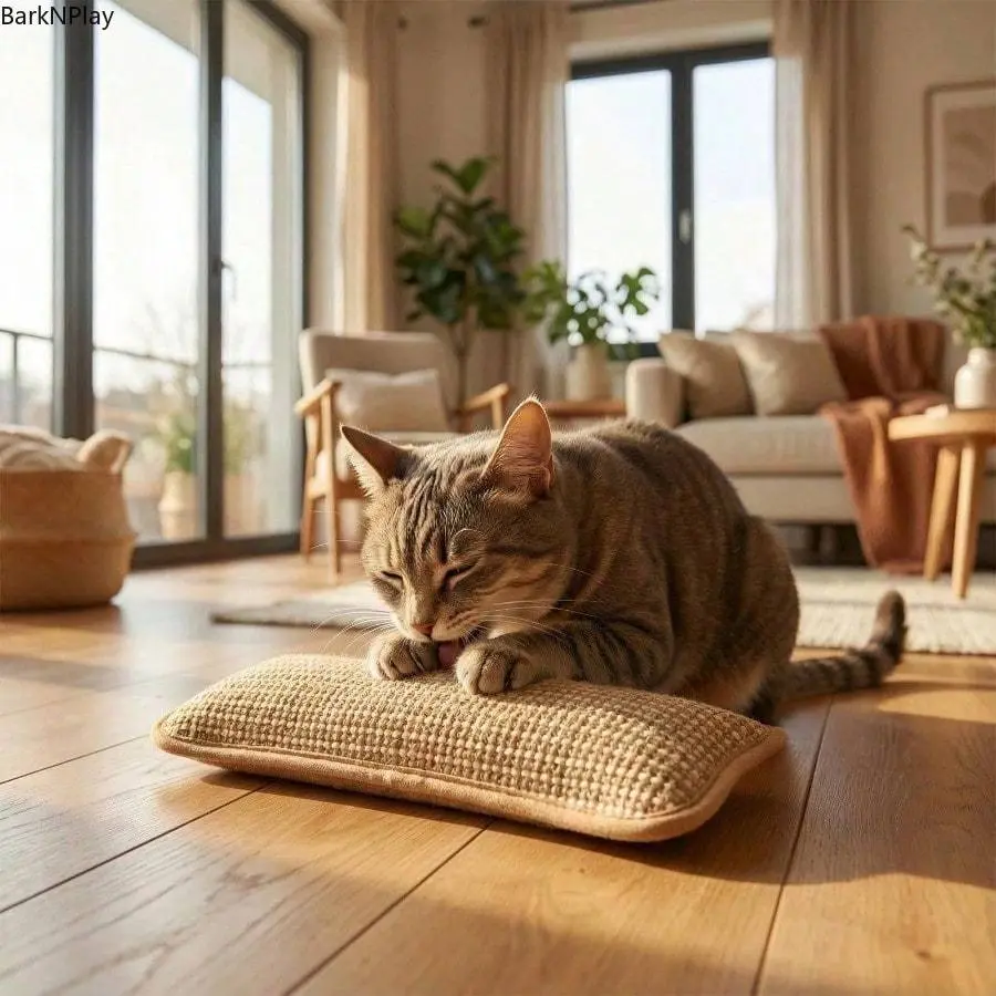 11-Inch Sisal Cat Kicker Pillow, Interactive Chew Toy with Organic Catnip for Kittens & Adult Cats, Soft Texture for Biting and Exercise tiktokshopbacktoschool, Pillow Shape