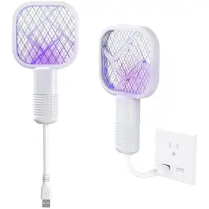 1 PCS USB Mini Mosquito Swatter, Mini Mosquito Killer Bat Portable Bug, Mosquito Killer Machine, Trap Killer LED, with uv Light Protector Mosquito lamp for House Mini Mosquito Killer lamp 2 in 1