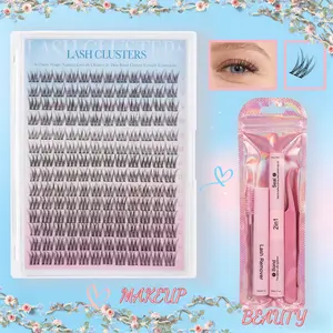 Eyelash Kit 9-12mm Diy Lash Extension Natural Cluster Lashes Kit lashclusters Wispy Lashes Lash Clusters Natural Curly Lashes Natural Lash Diy at Home  Makeup Beauty Cosmetic