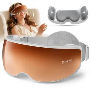 RENPHO Smart Migraine Massager, Voice Control, Eyeris Calina, Spring Glow Up Gift Choice for Man Women Heated Eye Mask and Slidable Temple Massage for  Sleep Improve and Stress Relief