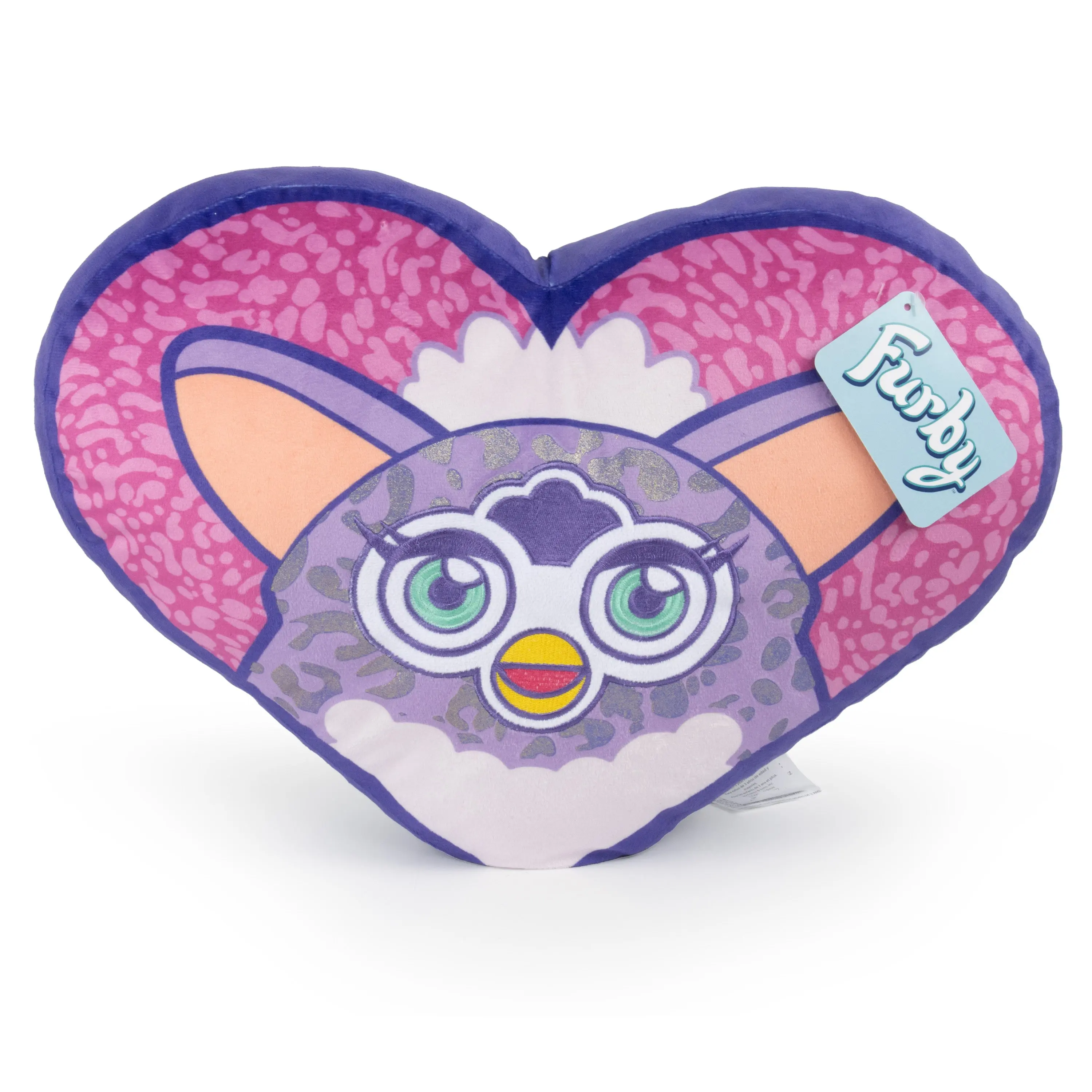 Jay Franco Official Licensed Furby Shaped Animal Shaped Standard Pillow - 17in Kids Ultra-Soft Stuffed Plush Throw Pillow, Purple, Animal Shaped Standard Pillows