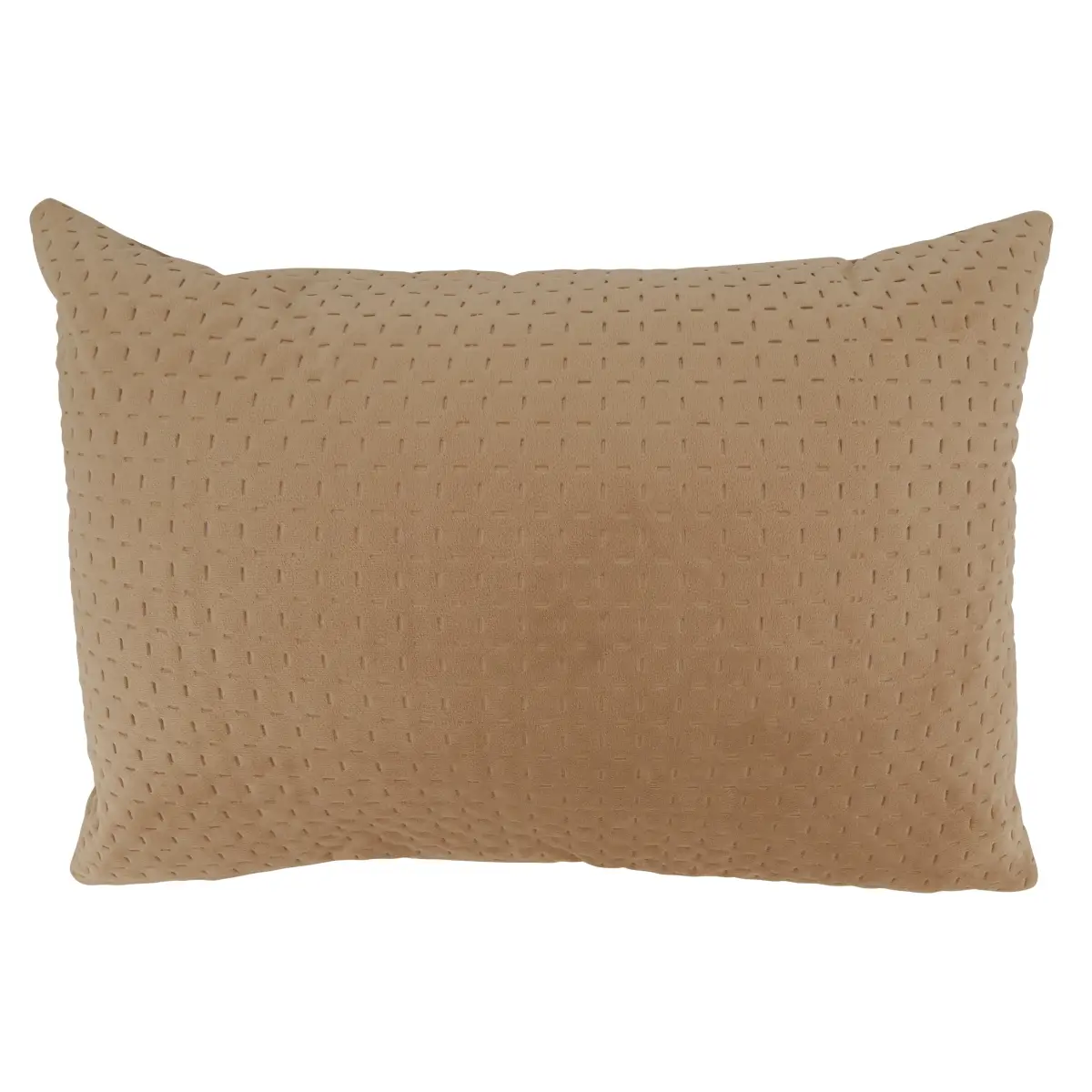 Saro Lifestyle 9036.BE1420B Cozy Velvet Pinsonic Polyester-Filled Throw Pillow, 14x20 in. - Soft Texture Decorative Pillow for Home Bedding, Seating Area, Warm & Cozy Standard Pillows