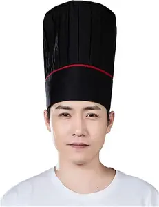 Tall Chef Hat Adult Adjustable Elastic Baker BBQ Grill Kitchen Cooking Chef Cap for Mother Father Day Birthday Gift