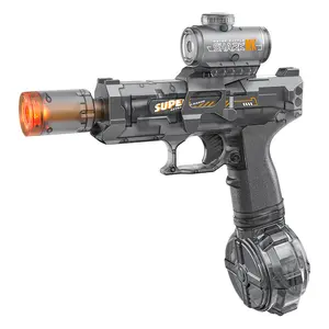 【Free Shipping】2026 Ultimate Electric Water Blaster (Safe Orange Tip) with Glowing Flame Muzzle, Fully Automatic 700cc High Capacity Squirt Gun, 32FT Range, Summer Pool Toy for Kids & Adults