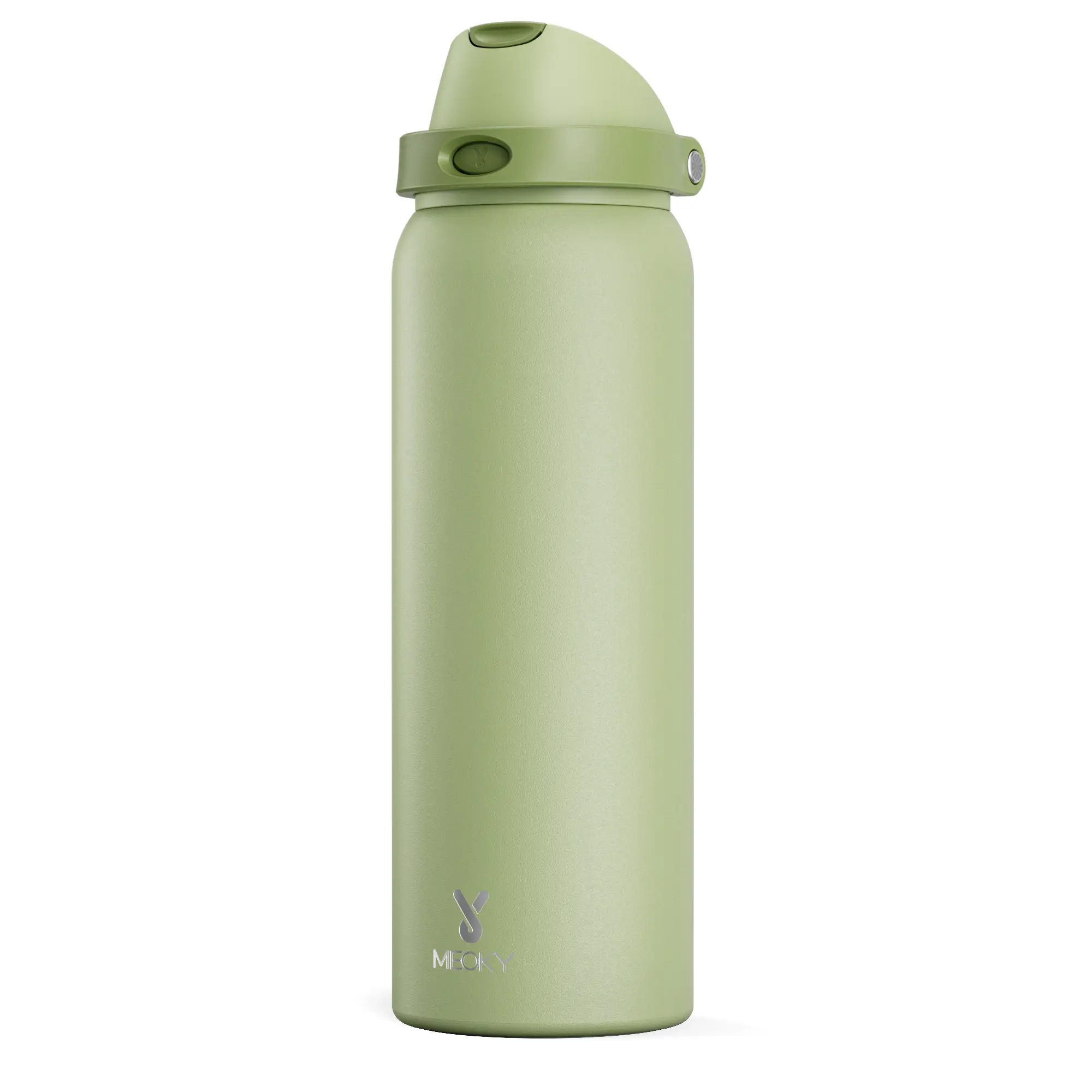 Meoky 40oz Portable Stainless Steel Insulated Mug, Stylish Vacuum Flask with 2-in-1 Straw & Spout Lid, Leak-Proof, 24hr Cold Retention, Protective Silicone Base, BPA-Free for Sports Gym, #TikTokShopSummerSale