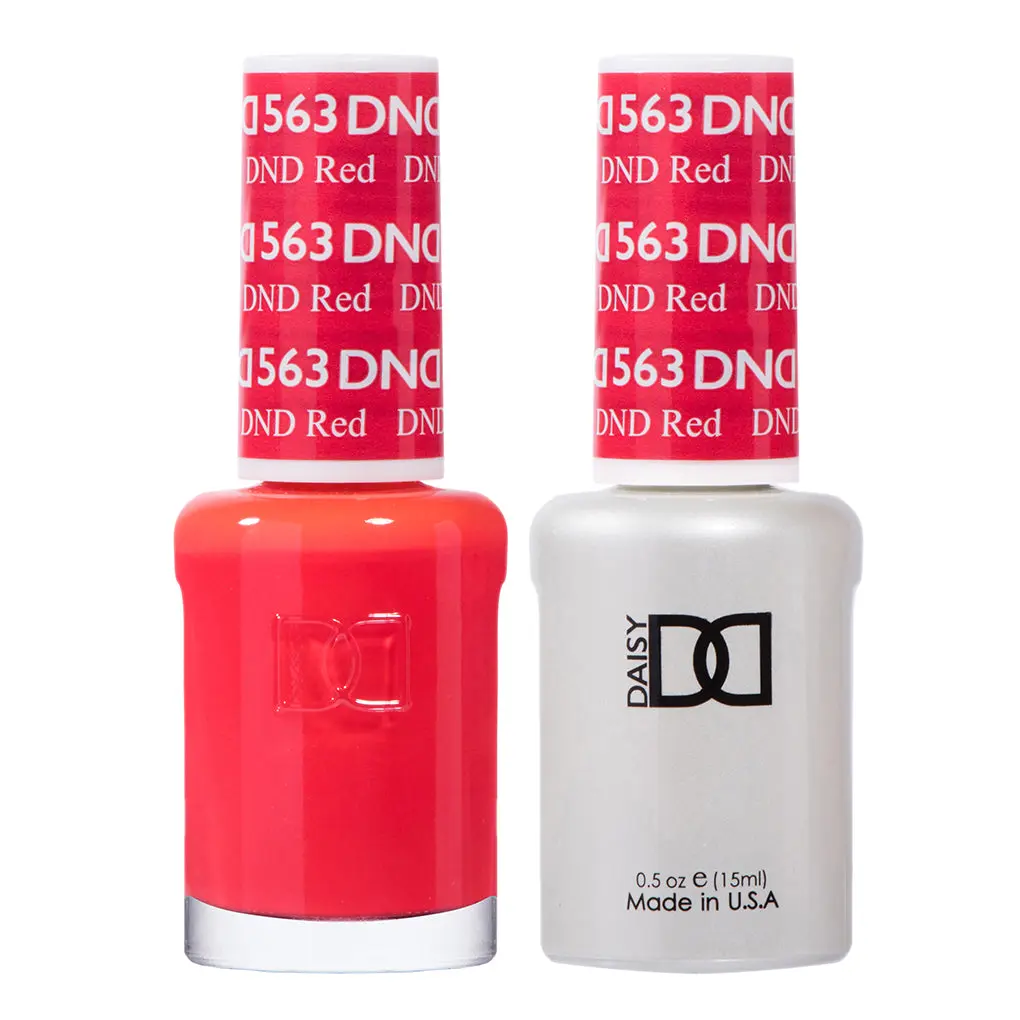 DND Gel Nail Polish - #563 DND Red, UV-Cured Manicure Cosmetic Polish