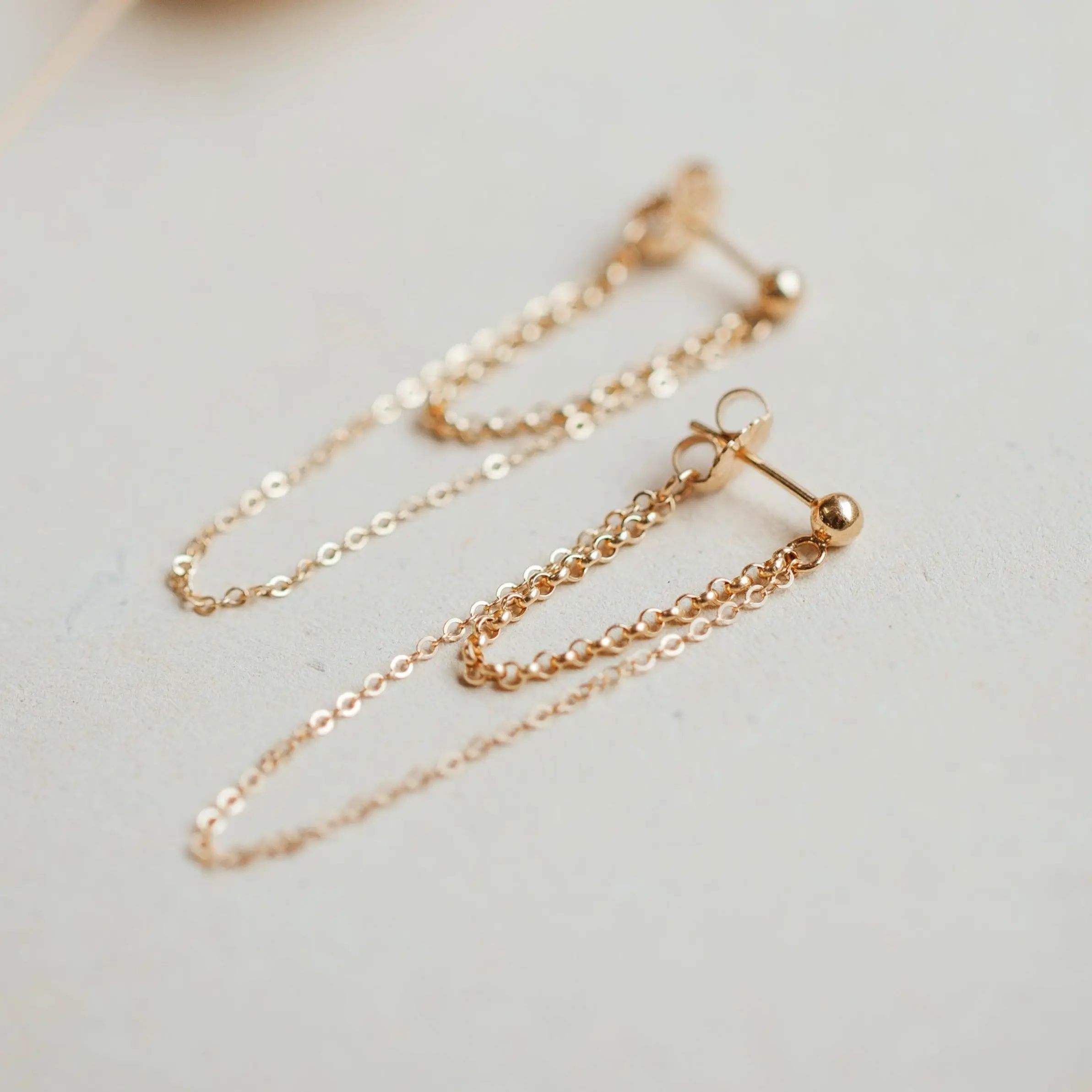 Hello Adorn Skyla Double Annex Stud Earrings - Unique Double Stud Earrings - Any Occassion Jewelry - Women's Fashion Accessory