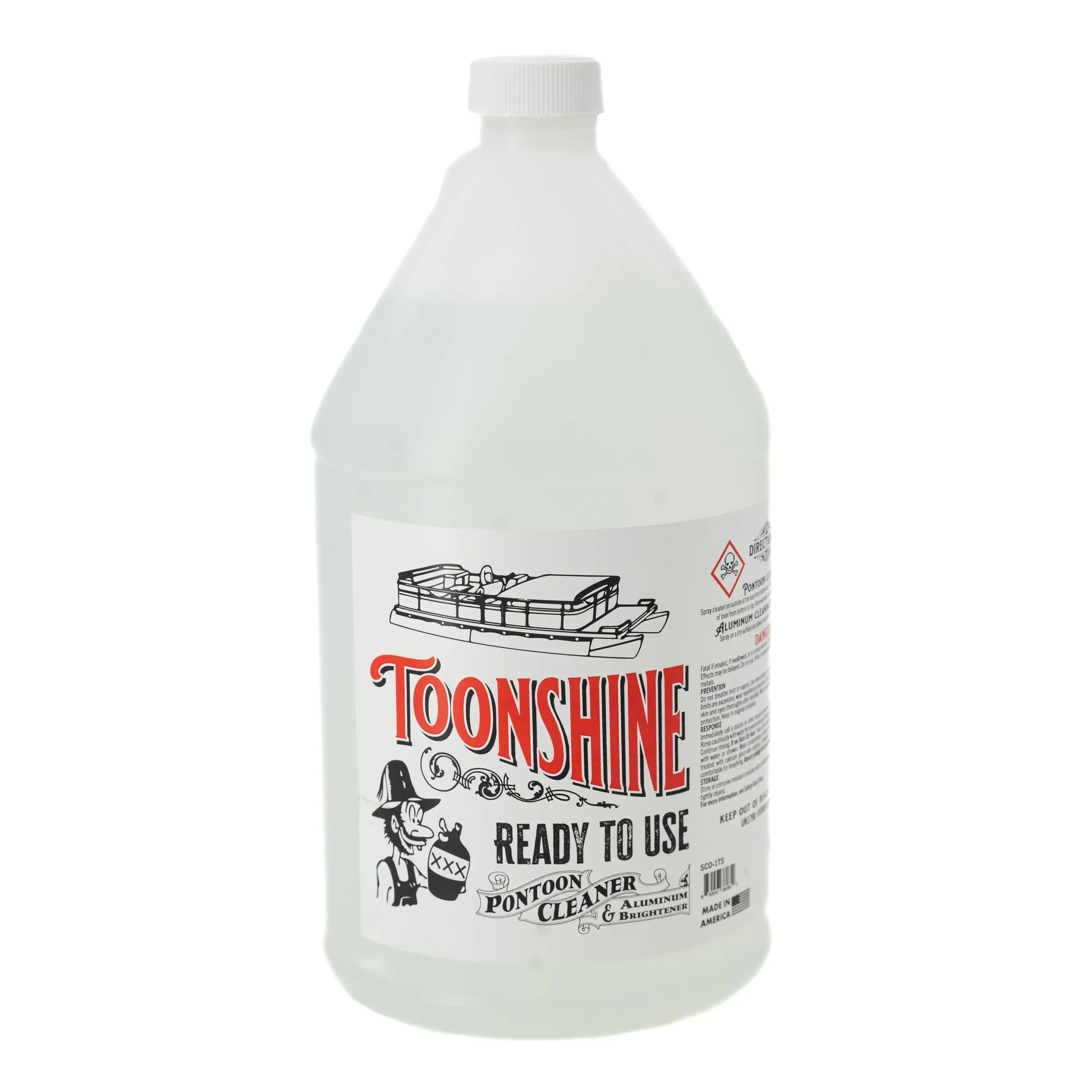 Toonshine Ready to Use Pontoon Cleaner & Aluminum Brightener - Safe for Aluminum Pontoons & Fiberglass Boats - No Warranty