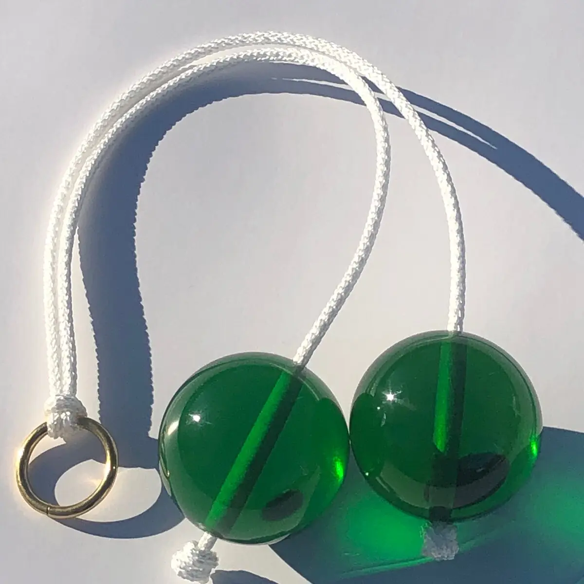 Ceyda Click Clacks Clackers Noise Maker Toy in Green Color - Fun Acrylic Toy for Ages 18 Years and Up, Made in the USA