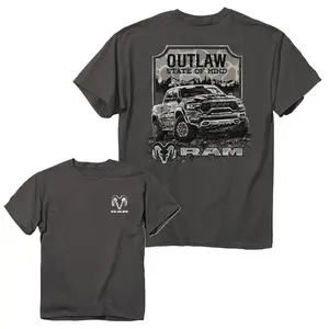 Dodge Ram Outlaw Camo T-Shirt, 2 Sided, Vintage Truck Shirt, Unisex Casual Wear, Camo Style, Gift For Truck Enthusiasts, Full Size, Full Color