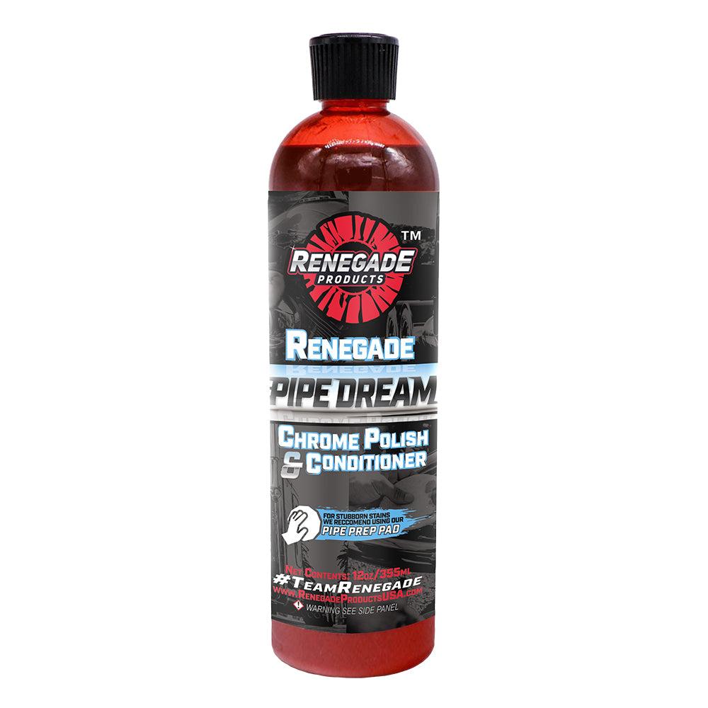 Renegade Products | Pipe Dream Chrome Conditioner and Polish 12oz – Restores Shine, Removes Oxidation, & Protects Chrome Surfaces