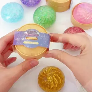 1 Glitter Dumpling Fidget Toy for Stress Relief Fun Engaging Easy to Hold Versatile On-the-Go Use Ideal for All. 5.3cm x4.5cm Filled with Beads. 1 Random Color