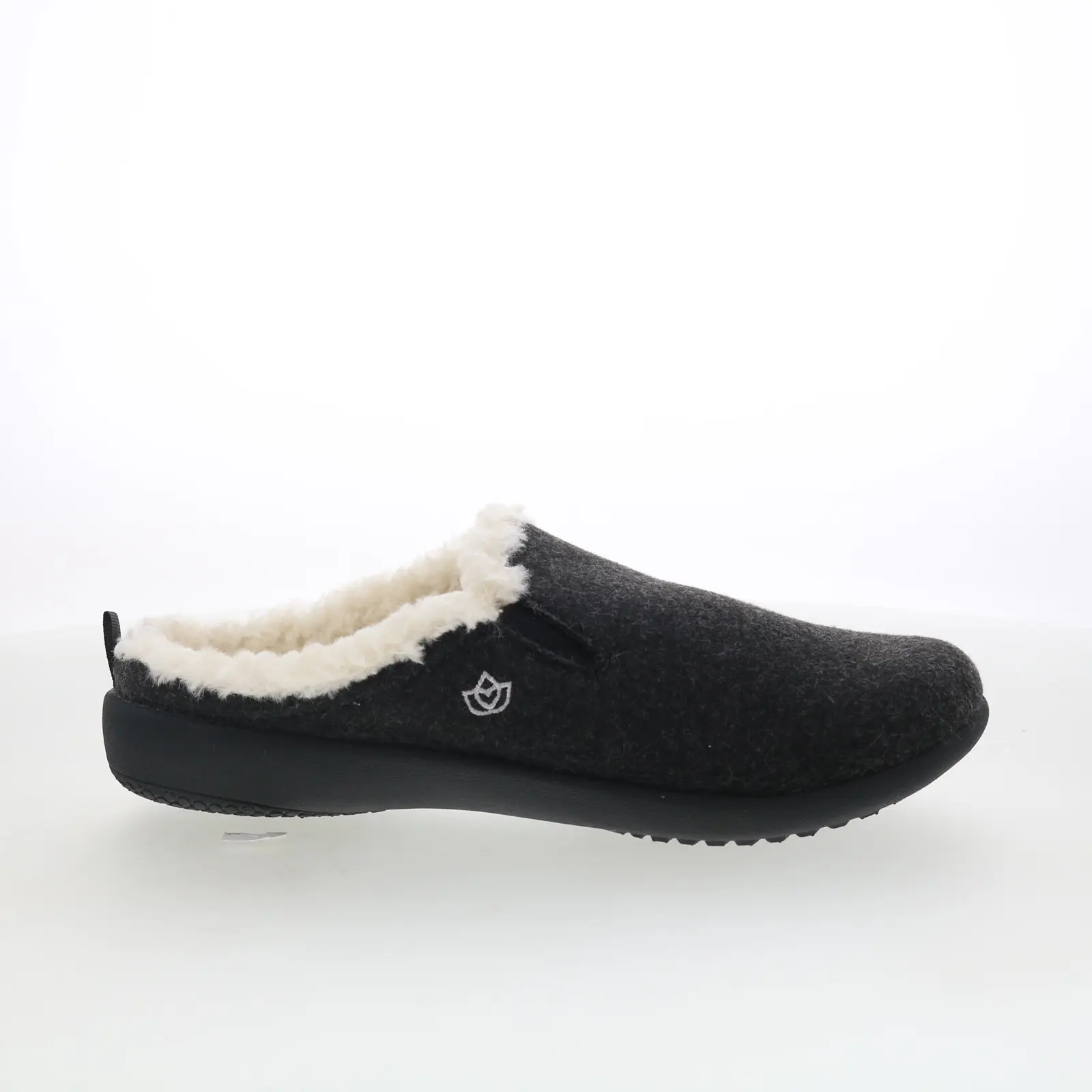 Spenco Dundee Wool Slipper SP1048BLK Womens Black Wide Clogs Slippers Shoes