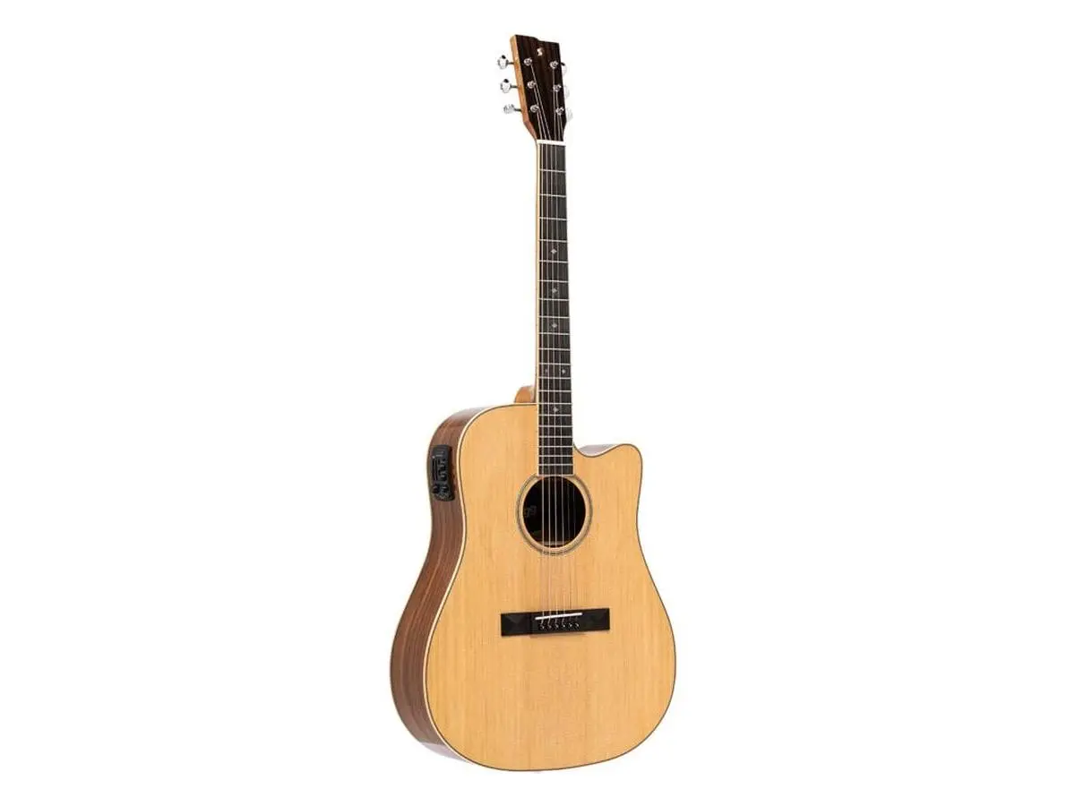 212 MAIN 27344 Cutaway Dreadnought Electro-Acoustic Guitar - Spruce Top, Acacia Body