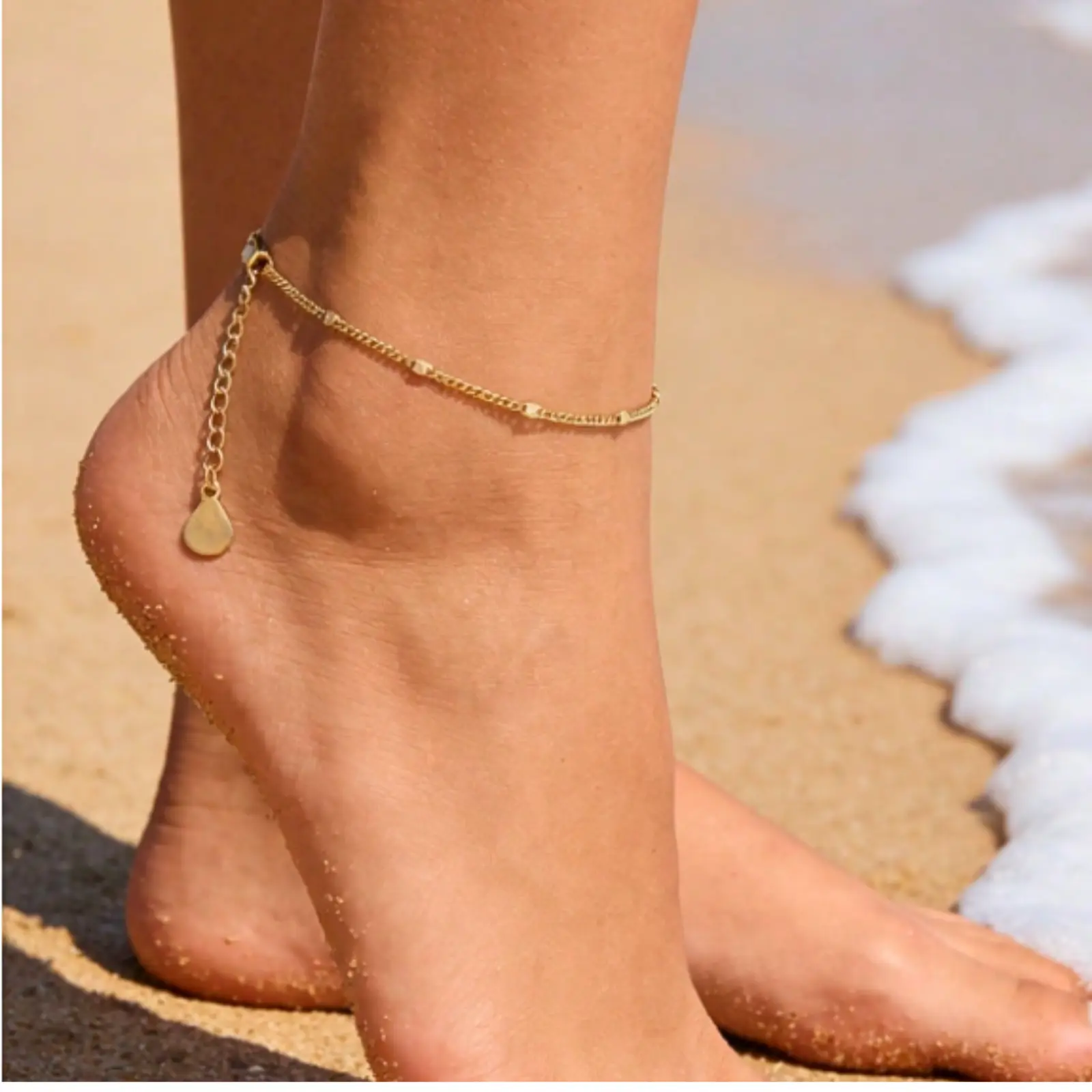 Adjustable Gold-Plated Anklet for Women – Minimalist Everyday Jewelry