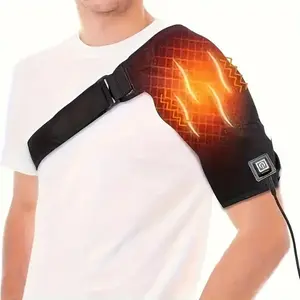 USB-Powered Heated Shoulder Wrap with Massager - Portable Hot Pad for Men & Women, Fragrance-Free Beauty Spa Equipment