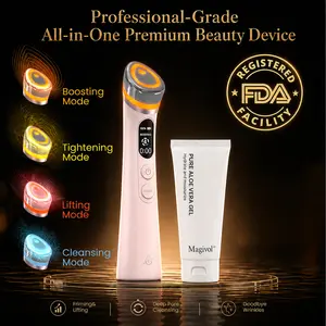 【ALL-IN-ONE】Skin Tightening Device for Face & Neck - Red Light Therapy Wand to Boost Collagen - Electric Facial Sculpting Tool for Fine Lines & Firmness