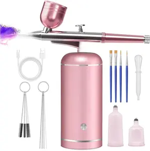 Airbrush Kit, Cordless AirbrushGun Kit with Compressor, RechargeableHandheld Airbrush Kit, Portable Mini Airbrush Makeup Machine Kit, for FacialBeauty,Power Airbrush Tool