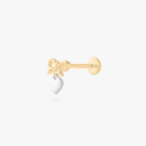 Studs Two Tone Bow Flatback Stud