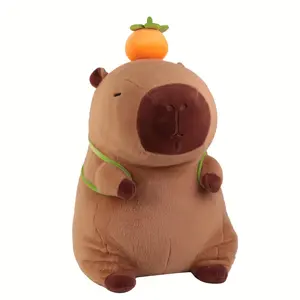 Capybara Plush Toy, Adorable Simulation Plush Toy, Cute Soft Stuffed Animal With Turtle Backpack, Birthday Gift For Boys And Girls