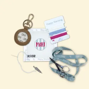 Happy Stitching - The Mahj Fob Needlepoint Key Fob Kit - All In One Self Finishing Needlepoint kit - Mahjong Gift