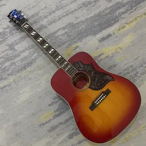 Hummingbird Standard Acoustic Guitar - equipped with pickups, hollow body, solid spruce top, 20 frets, rosewood fretboard