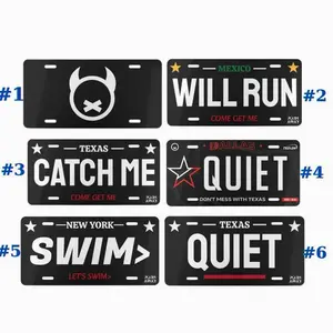 Quite, Catch Me, SWIM , Will Run License Plate, Car Accessory, 12 x 6 , 100% Aluminum, Includes 4 Pre-Drilled Holes, Assembled in the USA