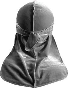 JagRags Premium Grey and Velvet Durag for Men